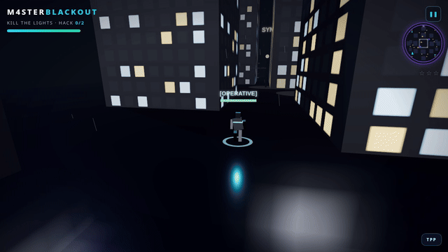 Gameplay through the canyon blocks